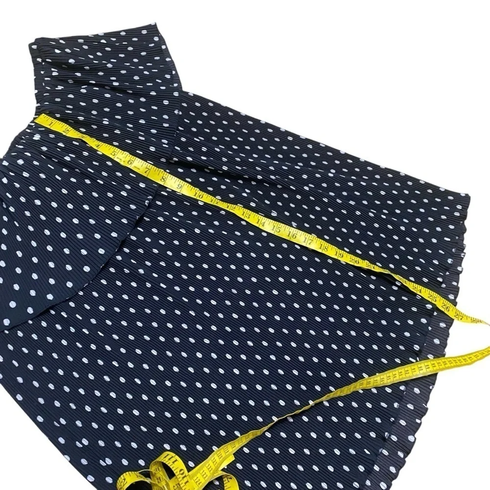 Umgee Black White Polka Dot Off The Shoulders Ruffle Mini Dress Size Medium
